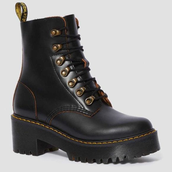 Dr. Martens Shoes - DR. MARTENS LEONA WOMEN'S SMOOTH LEATHER BOOTS